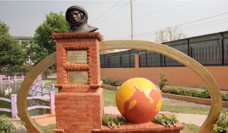 Installation of the bust of Yuri A. Gagarin in Kathmandu City